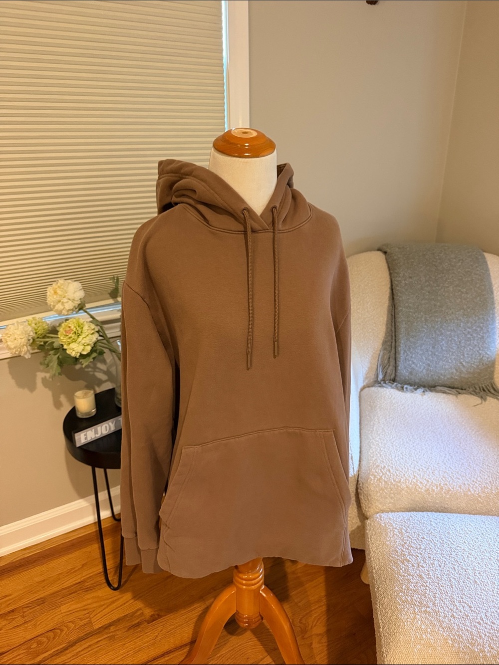 Athleta Brown Pullover Hoodie Sweatshirt